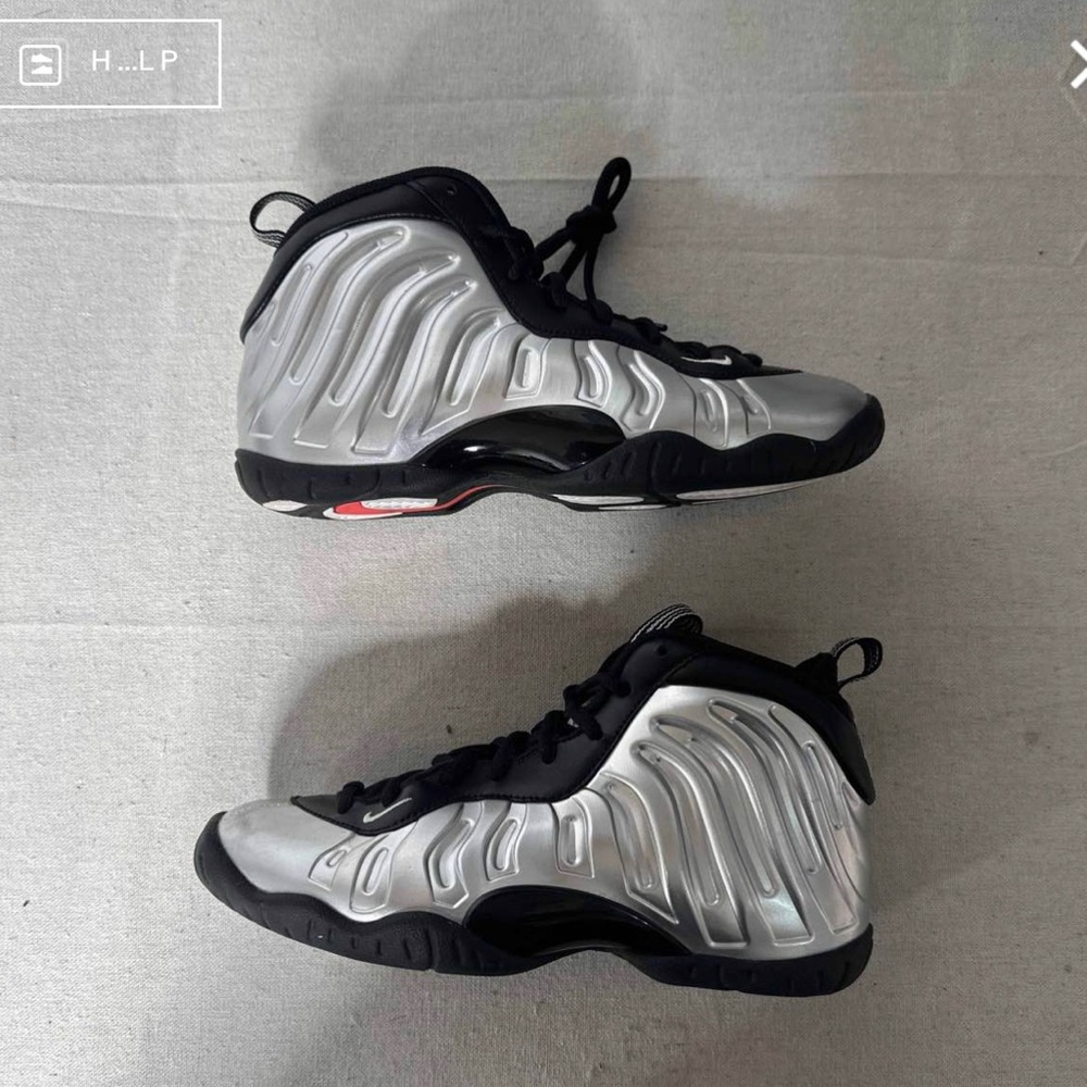 NIKE AIR LITTLE FOAMPOSITE ONE GS CHROME (CN5268-001) SIZE 4.5Y